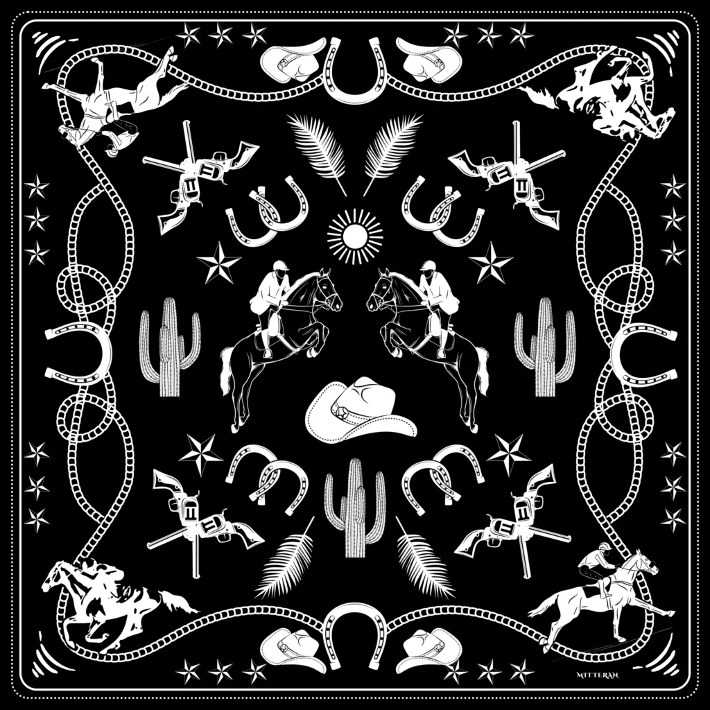 Cavalier d’orleans scarf black – Mitteran