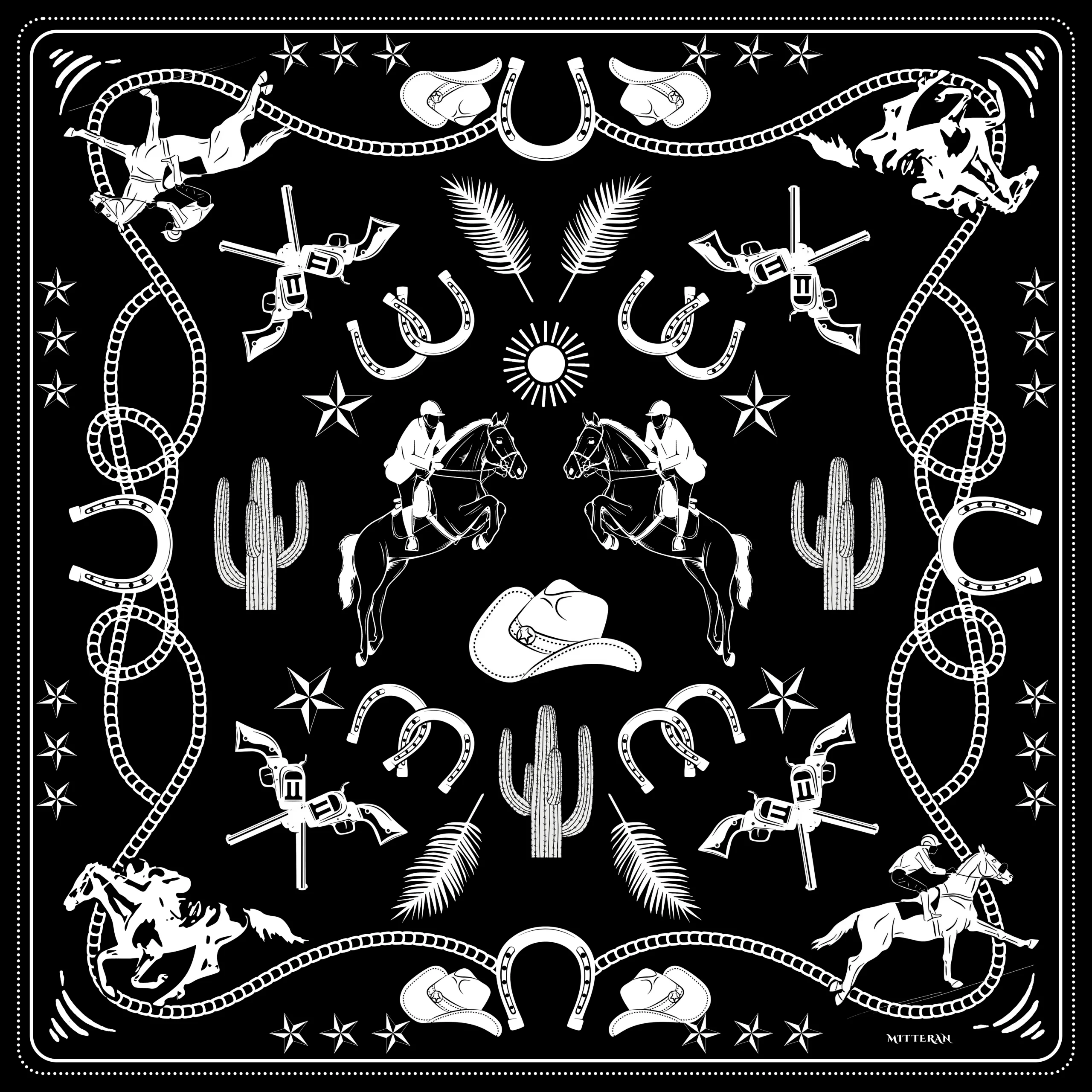 Cavalier d’orleans scarf black – Mitteran