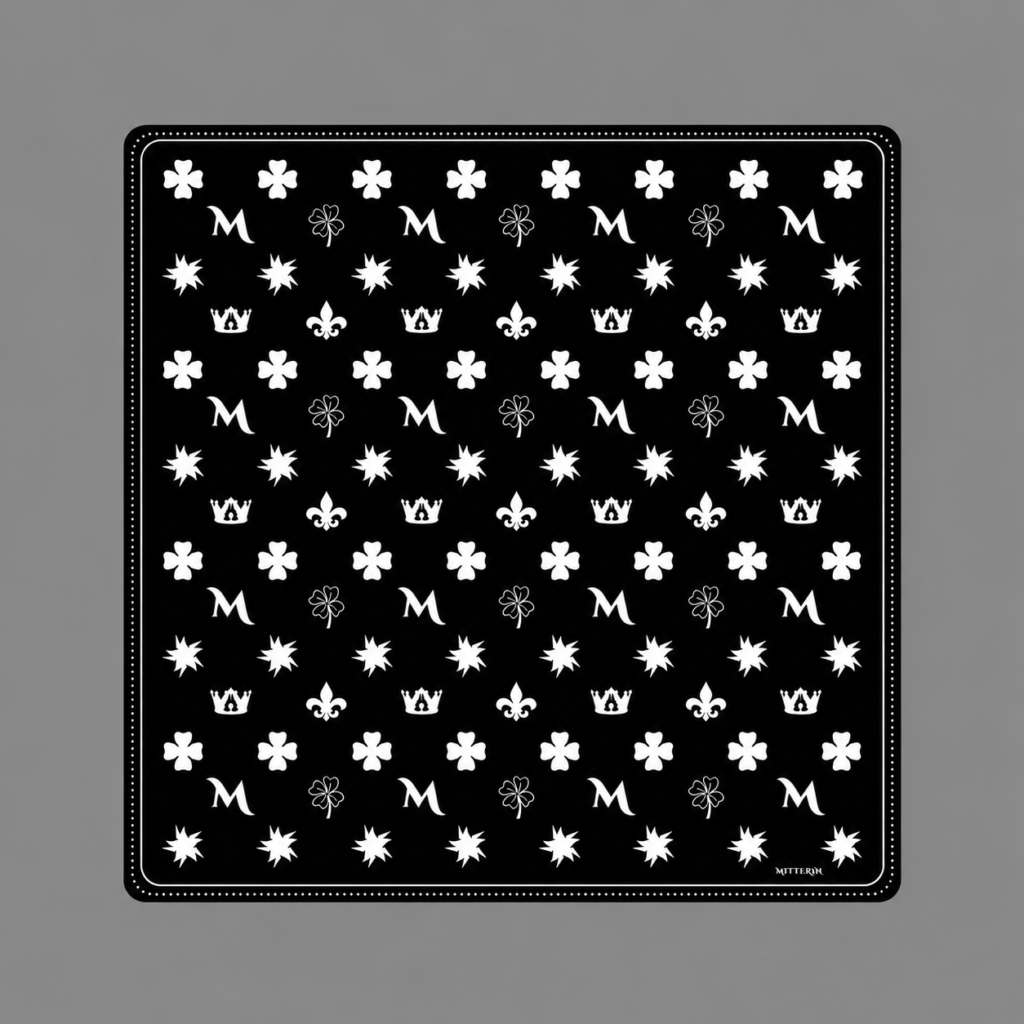The M monogram scarf black and white (Limited edition)