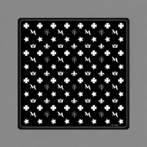 The M monogram scarf black and white (Limited edition)
