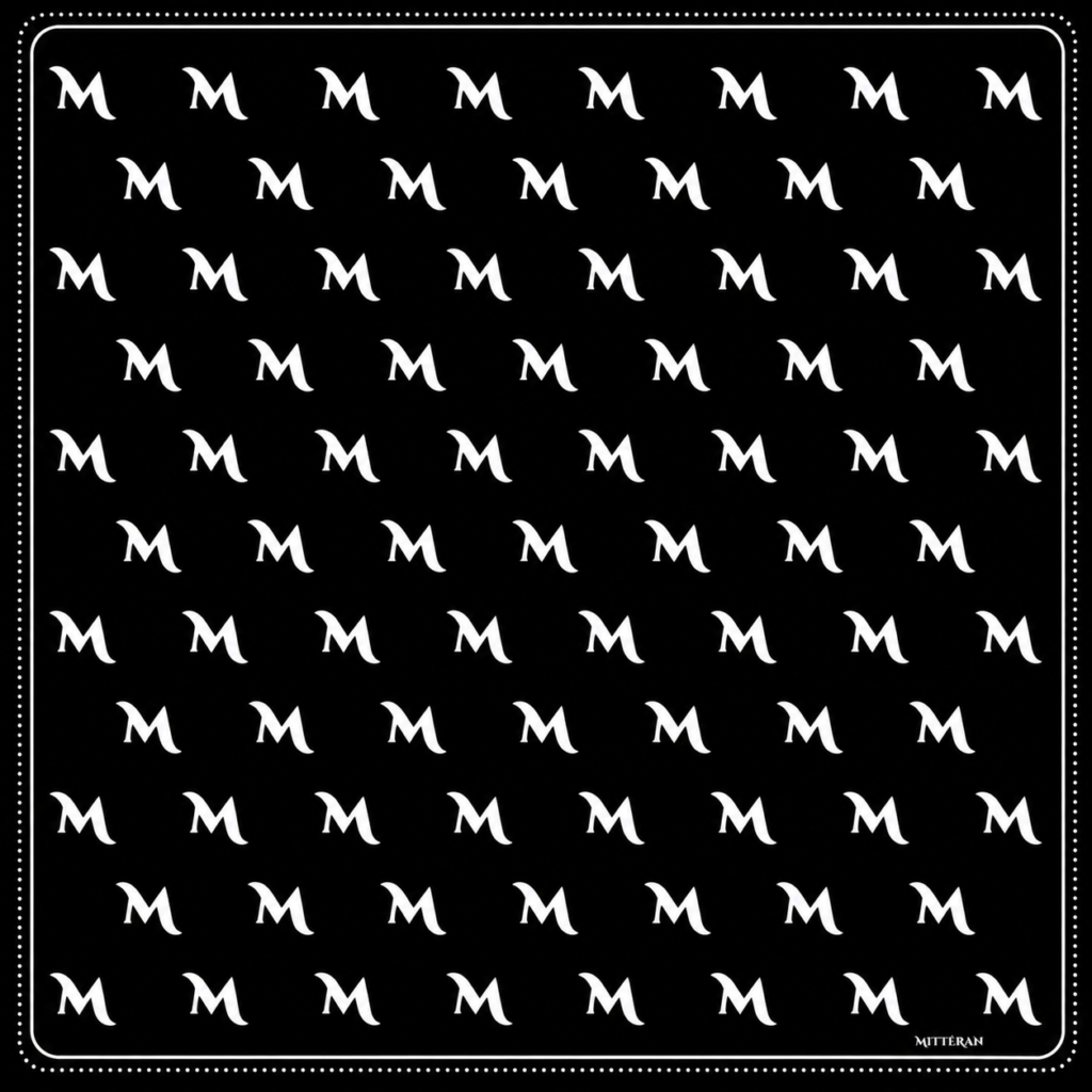 The M monogram scarf black and white (Limited edition)